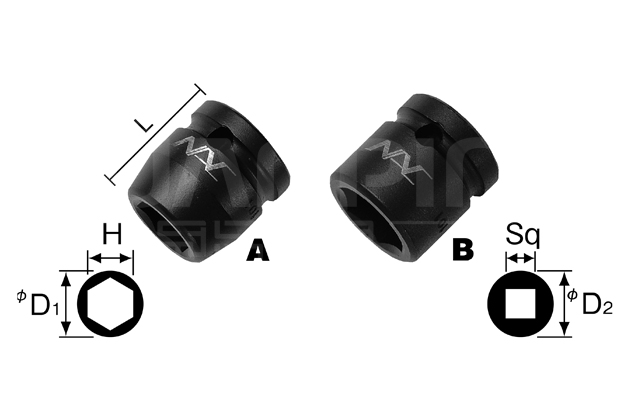 迷你内六角套筒-9.52mm(3/8”)方形驱动套筒